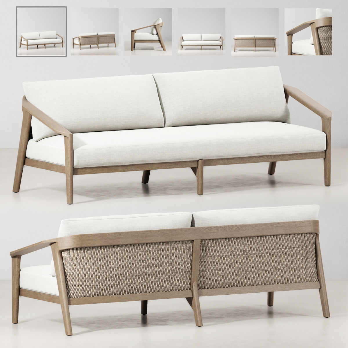 MALTA TEAK SOFA 3D model