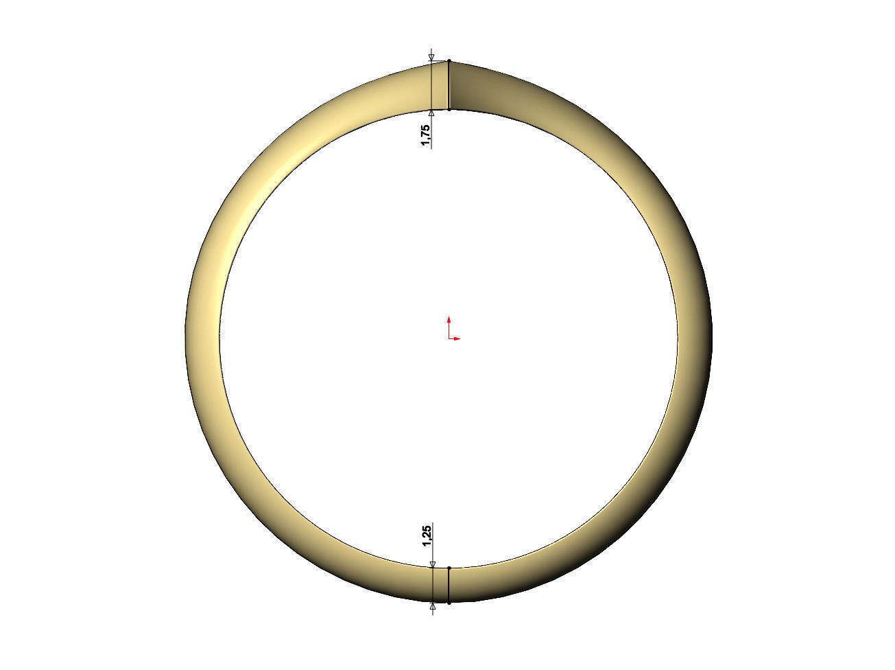 Double V crown chevron band 3D print model_5