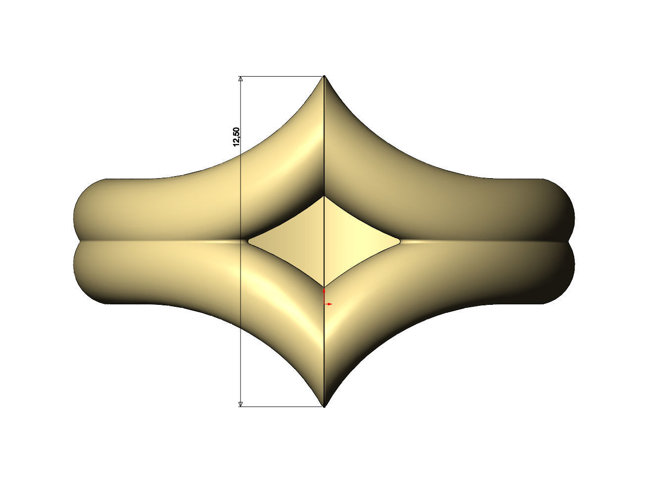 Double V crown chevron band 3D print model_7