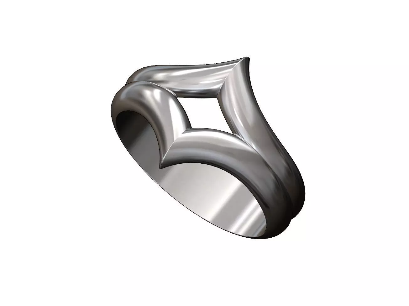 Double V crown chevron band 3D print model_0