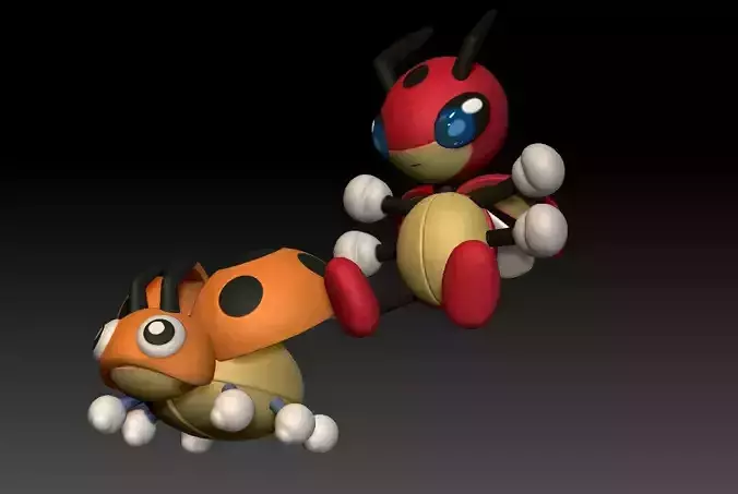 Pokemon Ledyba and Ledian