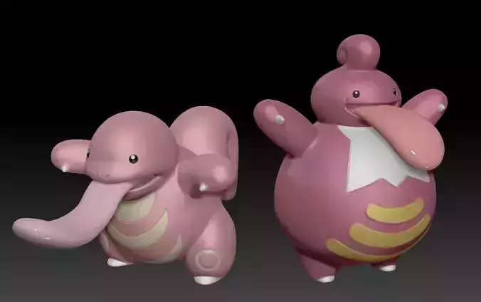 Pokemon Lickitung and Lickilicky