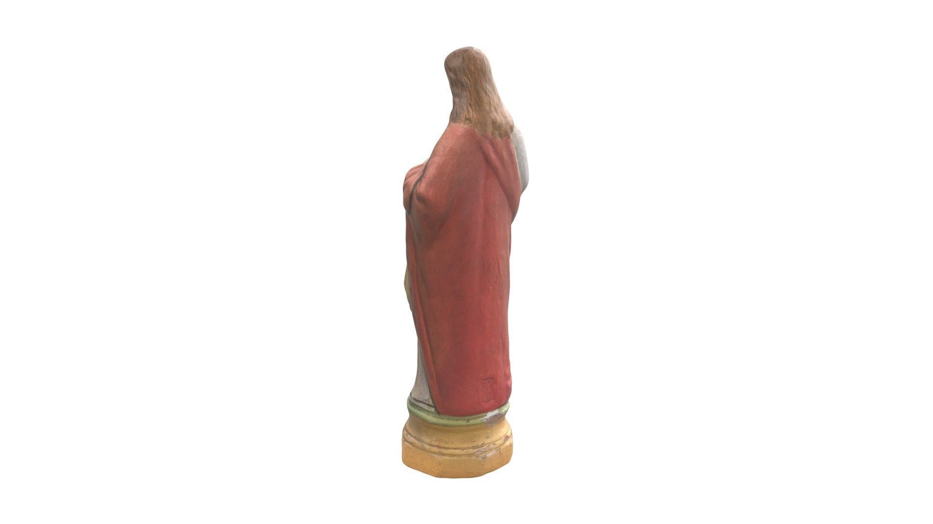 Statue  - Jesus Painted Low-poly 3D model_5