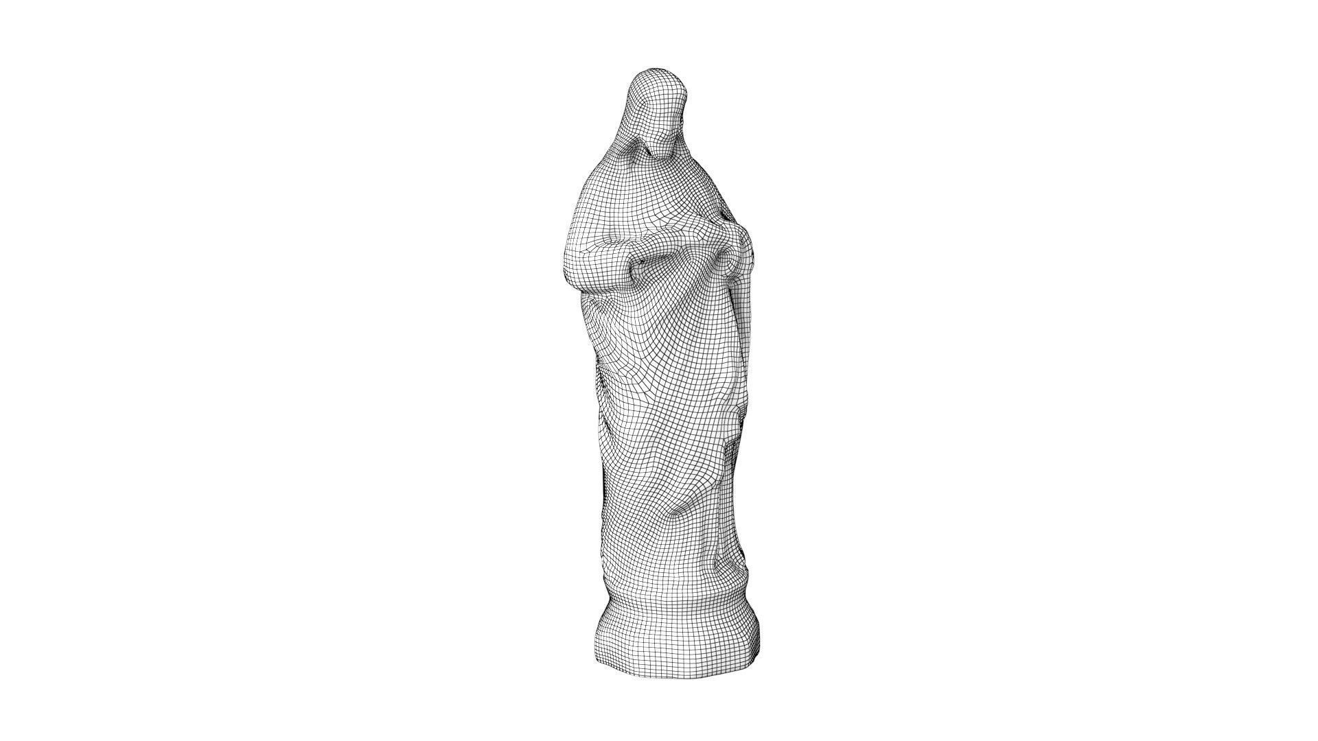 Statue  - Jesus Painted Low-poly 3D model_8