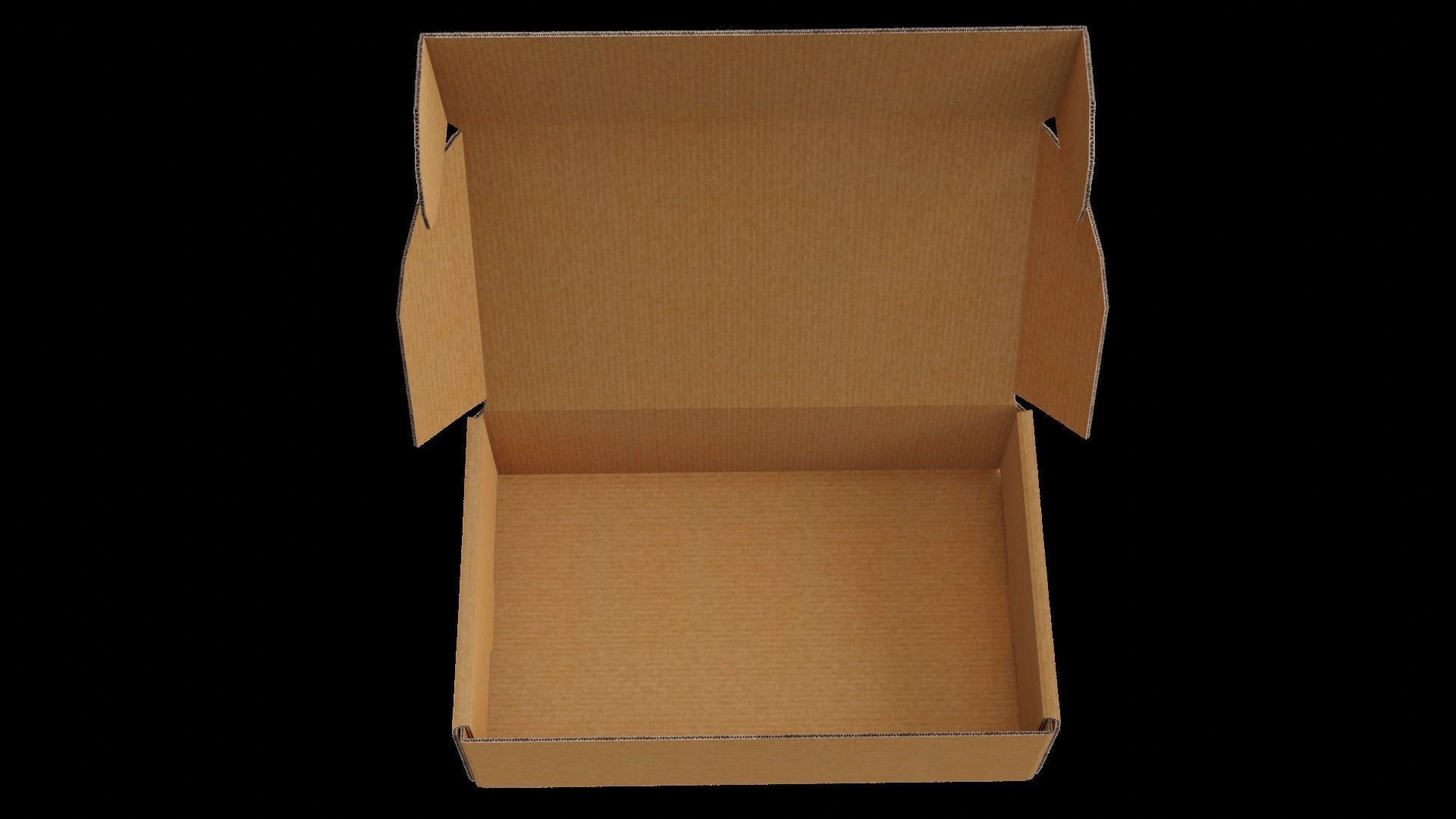 Cardboard Box Low-poly 3D model_3