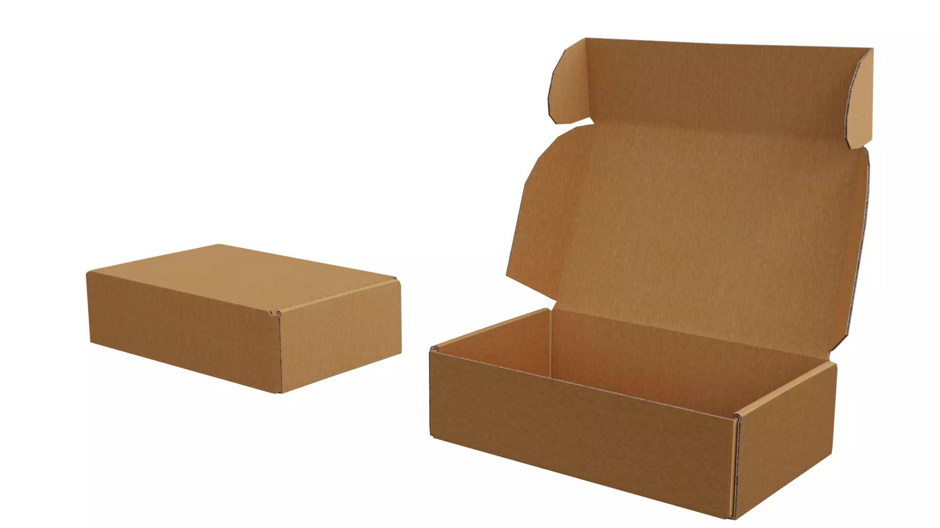 Cardboard Box Low-poly 3D model_0
