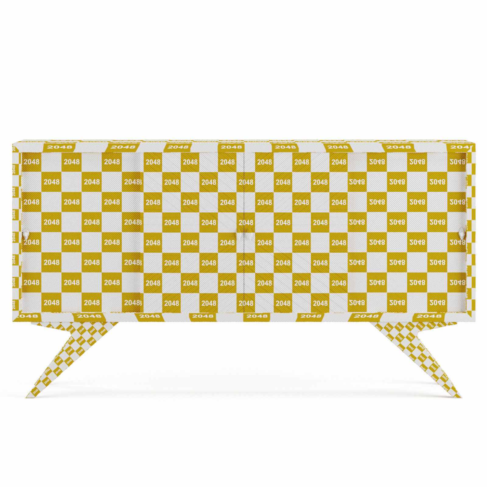 Sideboard 1960s Low-poly 3D model_9