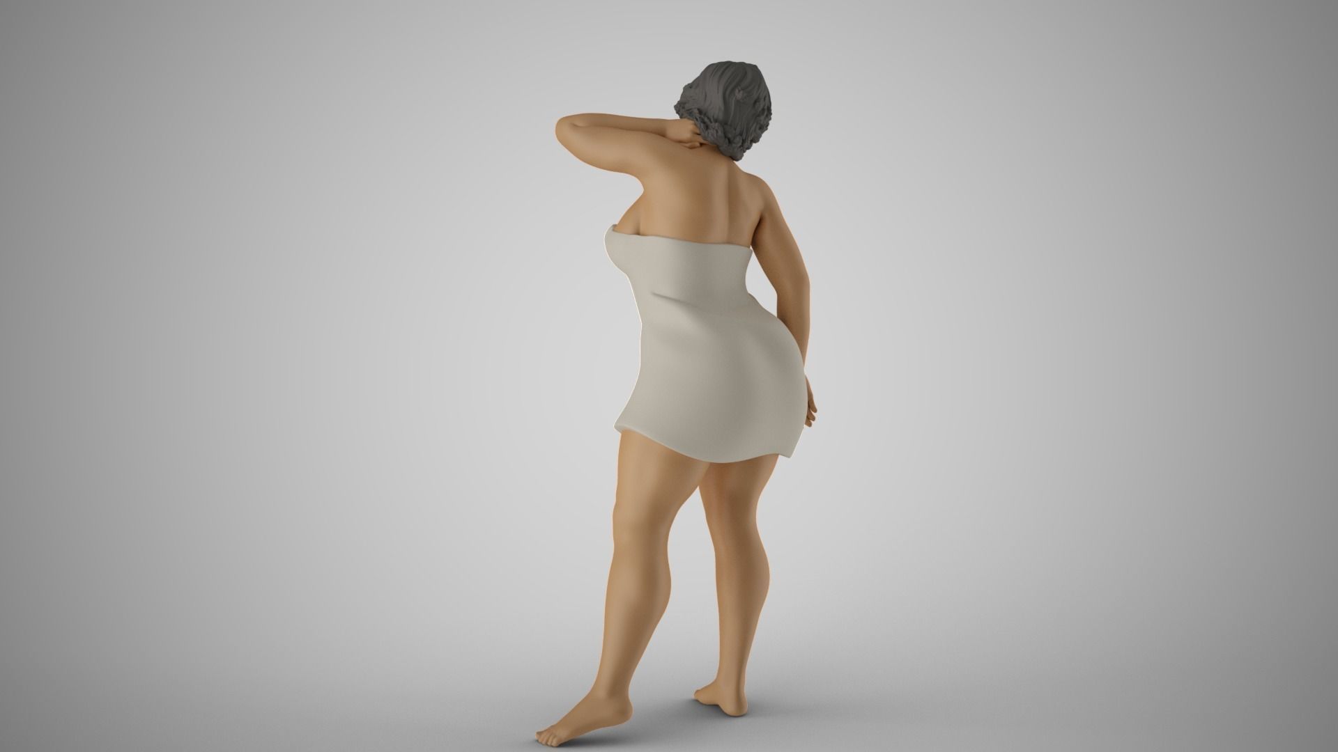 Woman Before Shower 3D print model_8