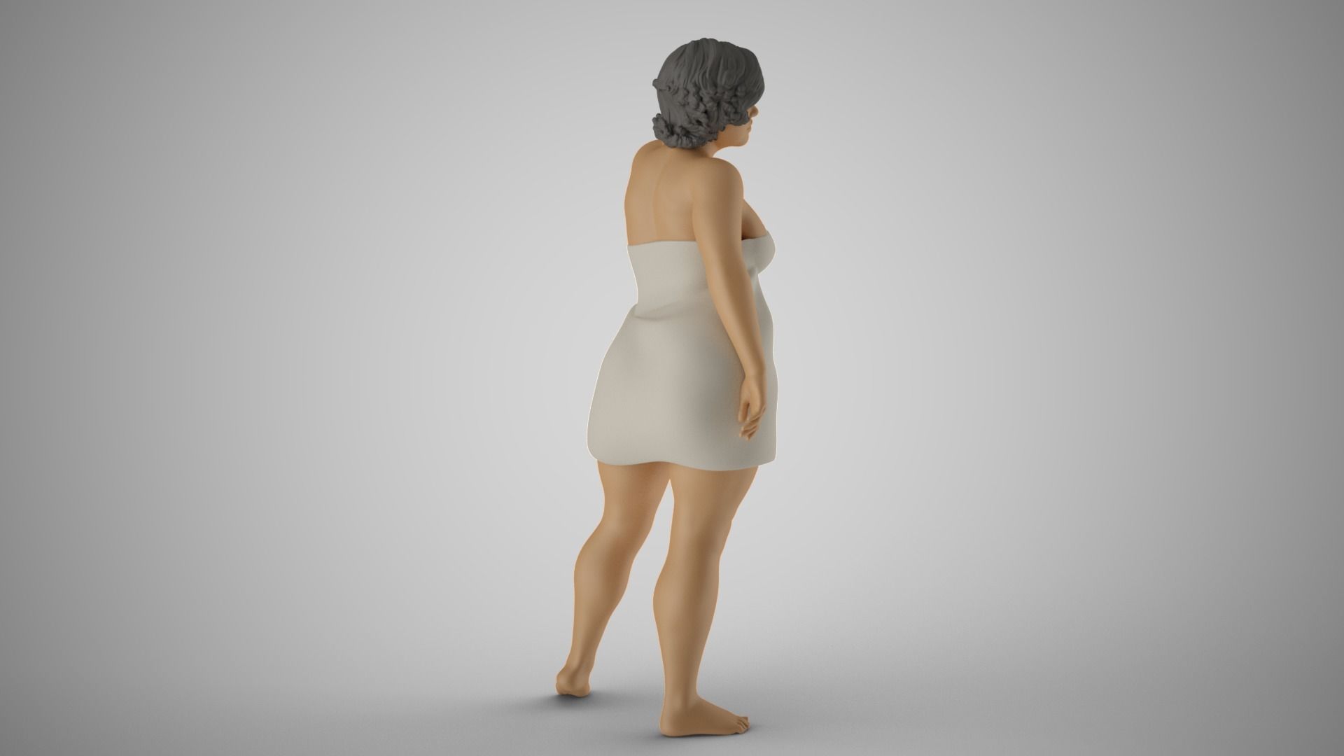 Woman Before Shower 3D print model_6