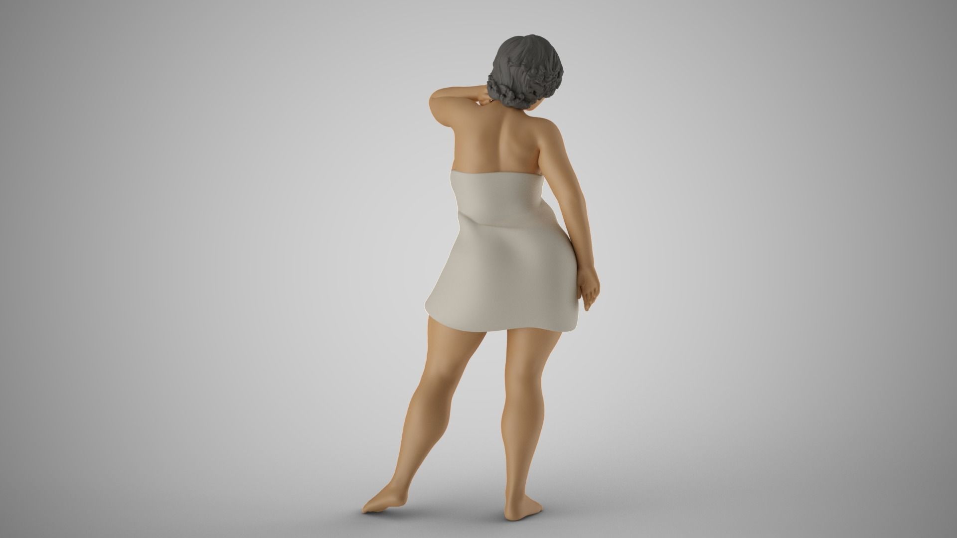 Woman Before Shower 3D print model_7