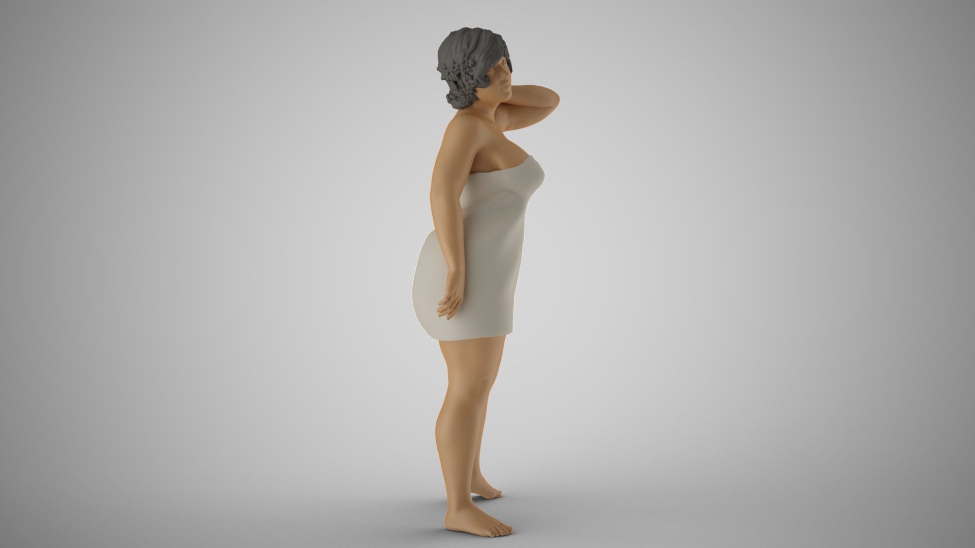 Woman Before Shower 3D print model_5