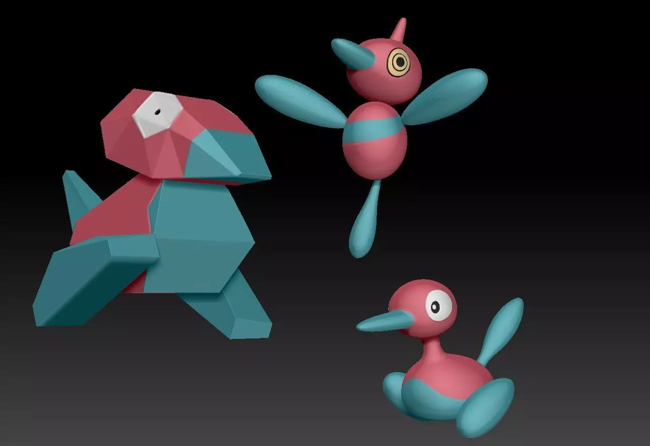 Pokemon Porygon Porygon2 Porygon-Z 3D print model_0