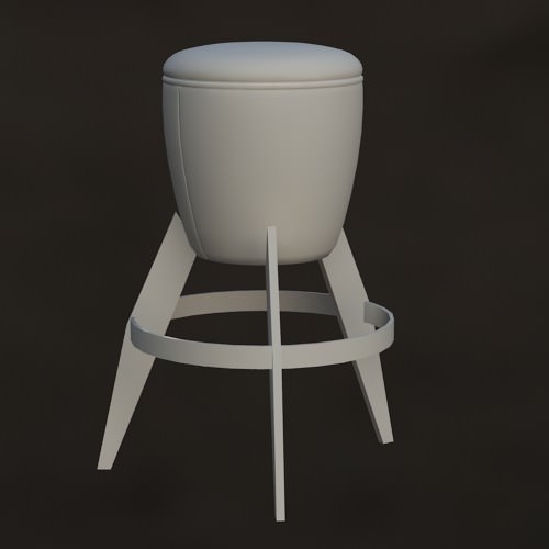 Bar stool collection 3D model_2