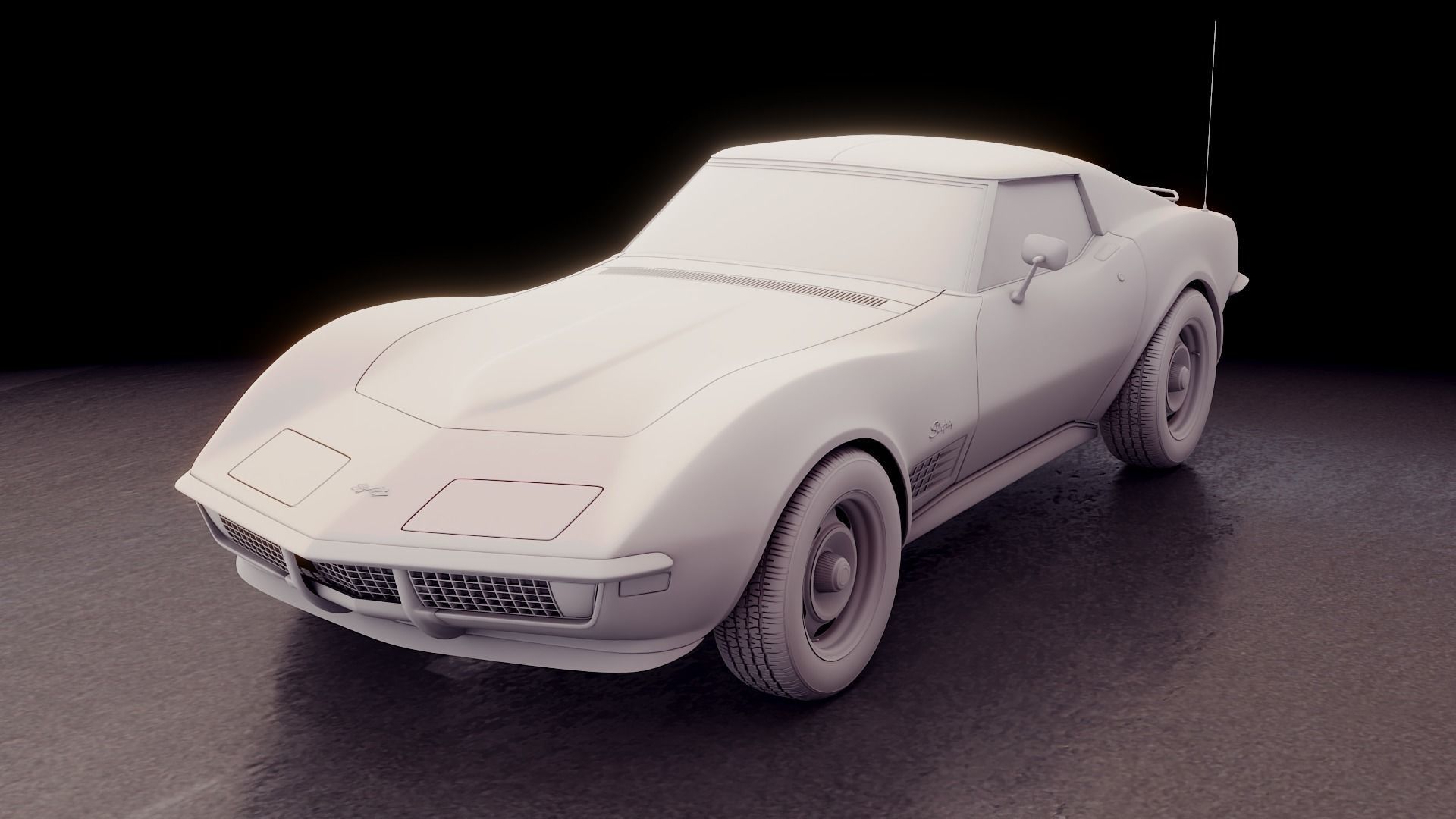 Chevrolet Corvette 350 1972 3D model_5