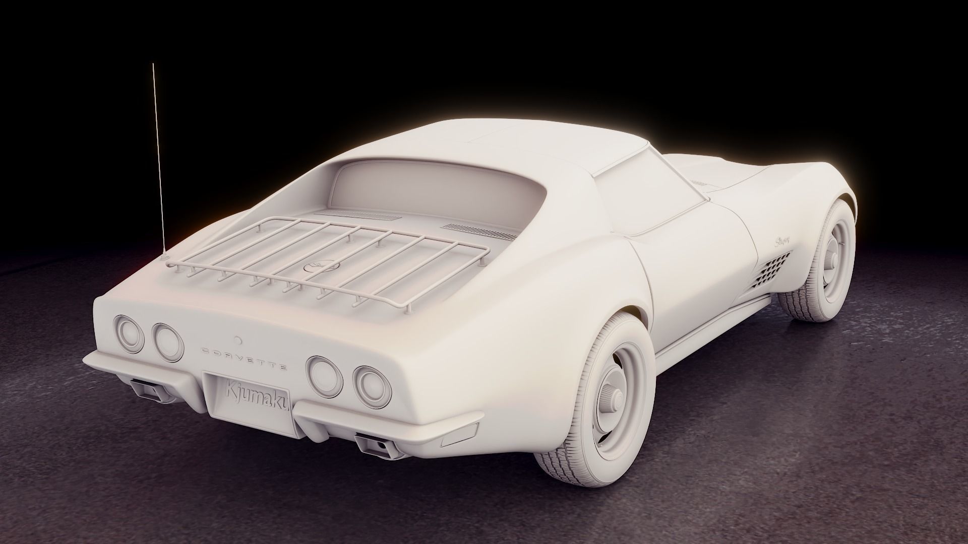 Chevrolet Corvette 350 1972 3D model_6