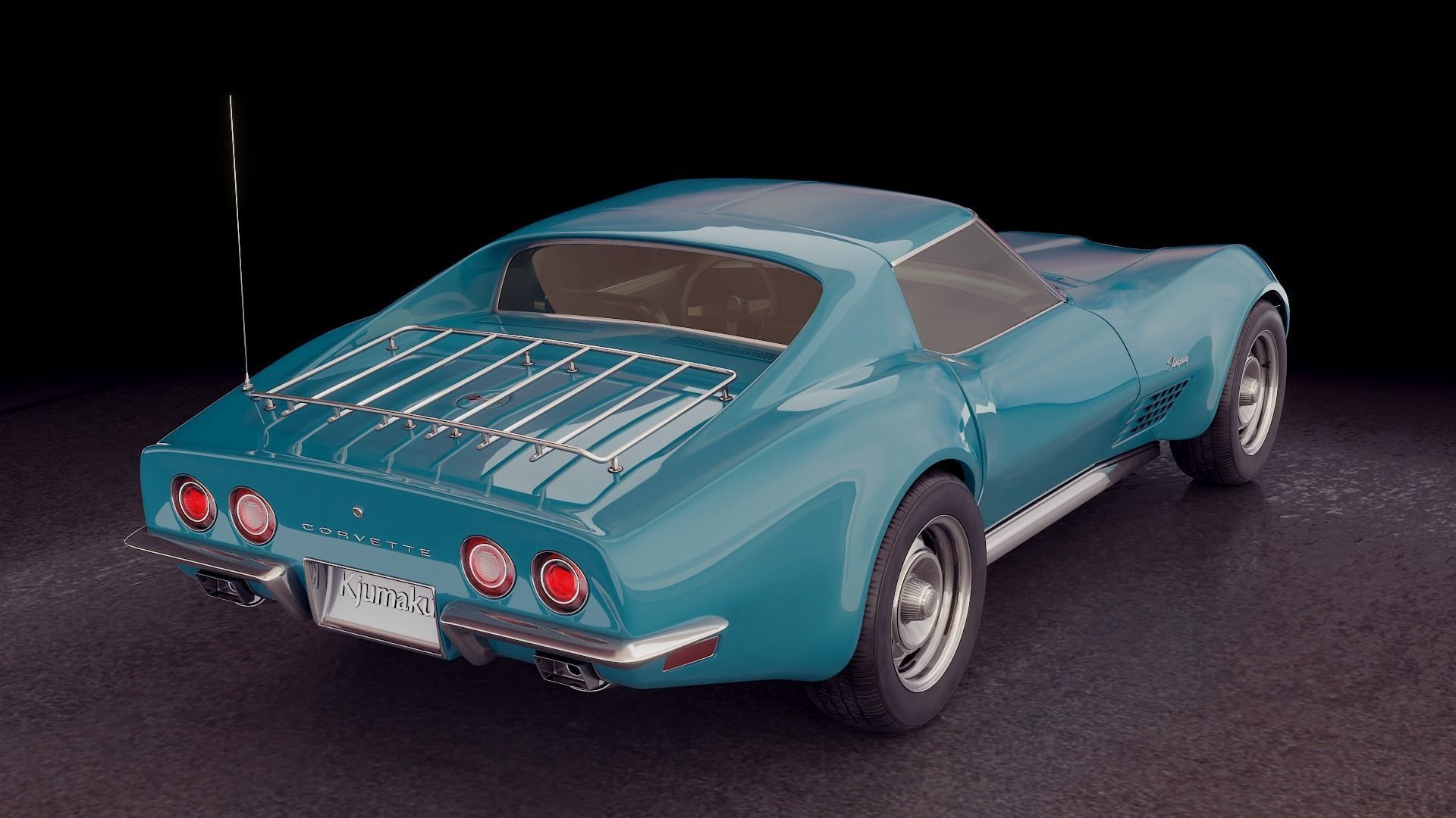 Chevrolet Corvette 350 1972 3D model_2