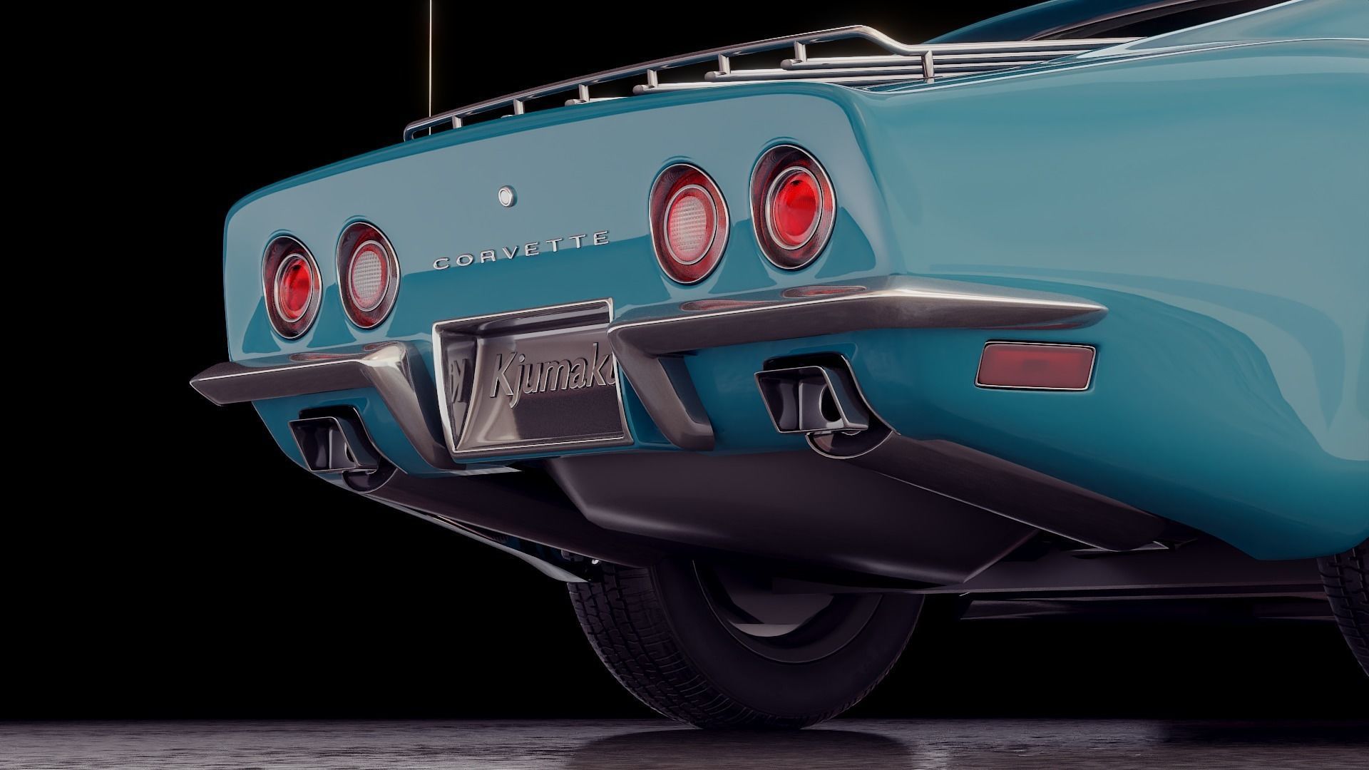 Chevrolet Corvette 350 1972 3D model_7