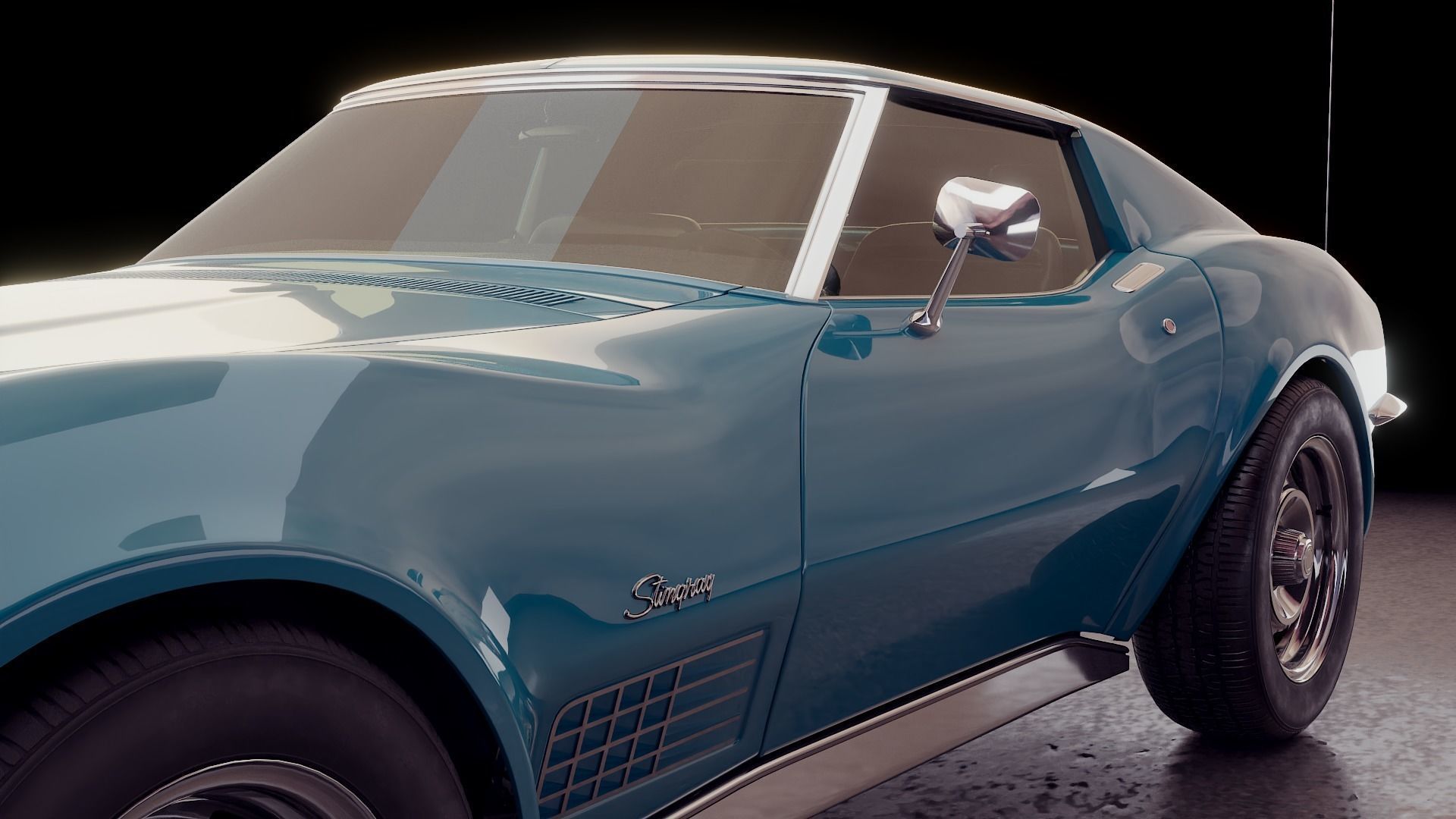 Chevrolet Corvette 350 1972 3D model_8