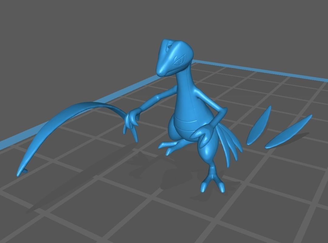 Pokemon Treecko Grovyle Sceptile Mega Evolution 3D print model_2