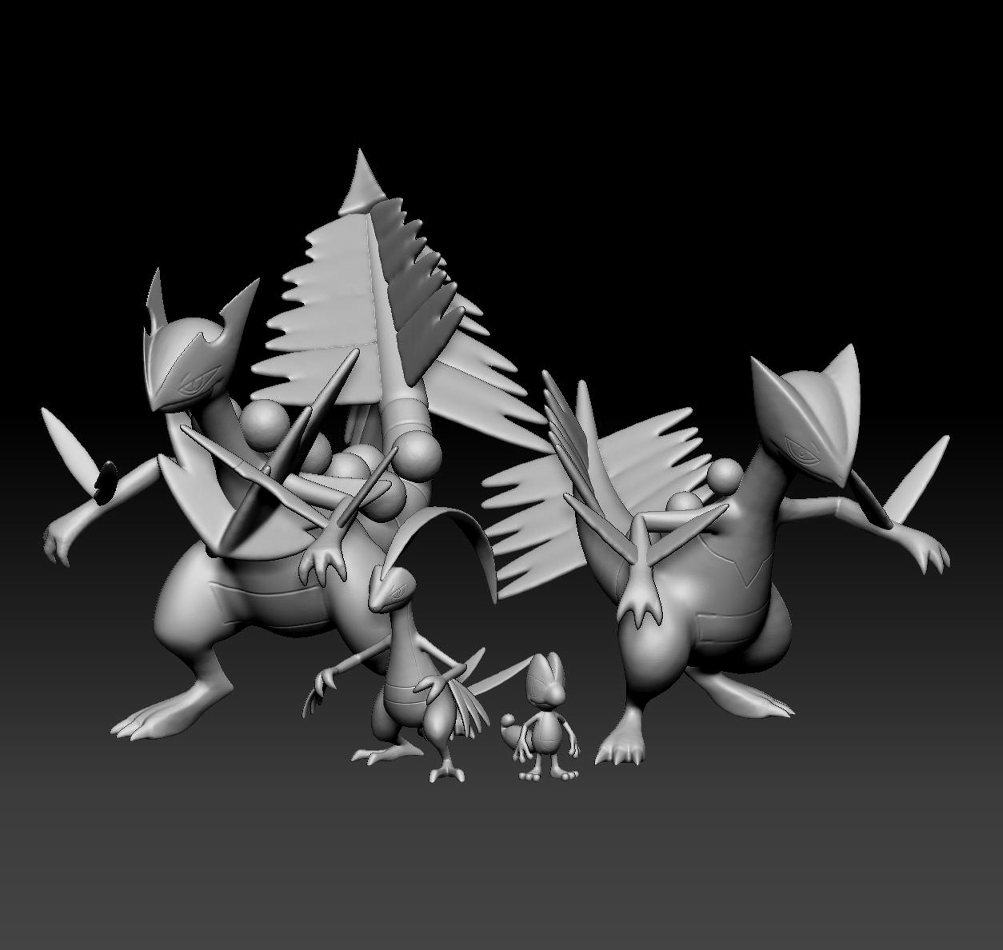 Pokemon Treecko Grovyle Sceptile Mega Evolution 3D print model_1
