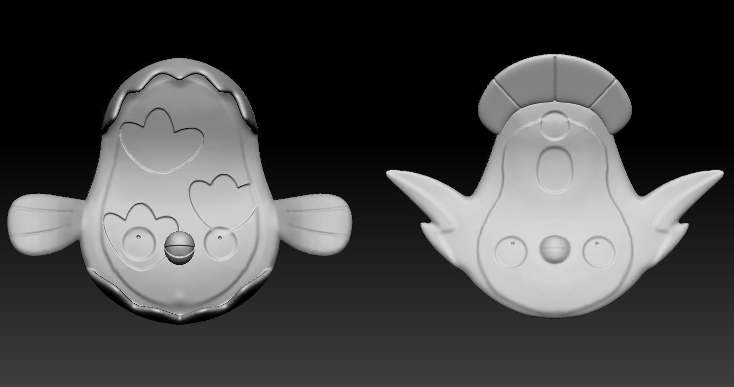 Pokemon Stunfisk and Galarian Stunfisk 3D print model_1