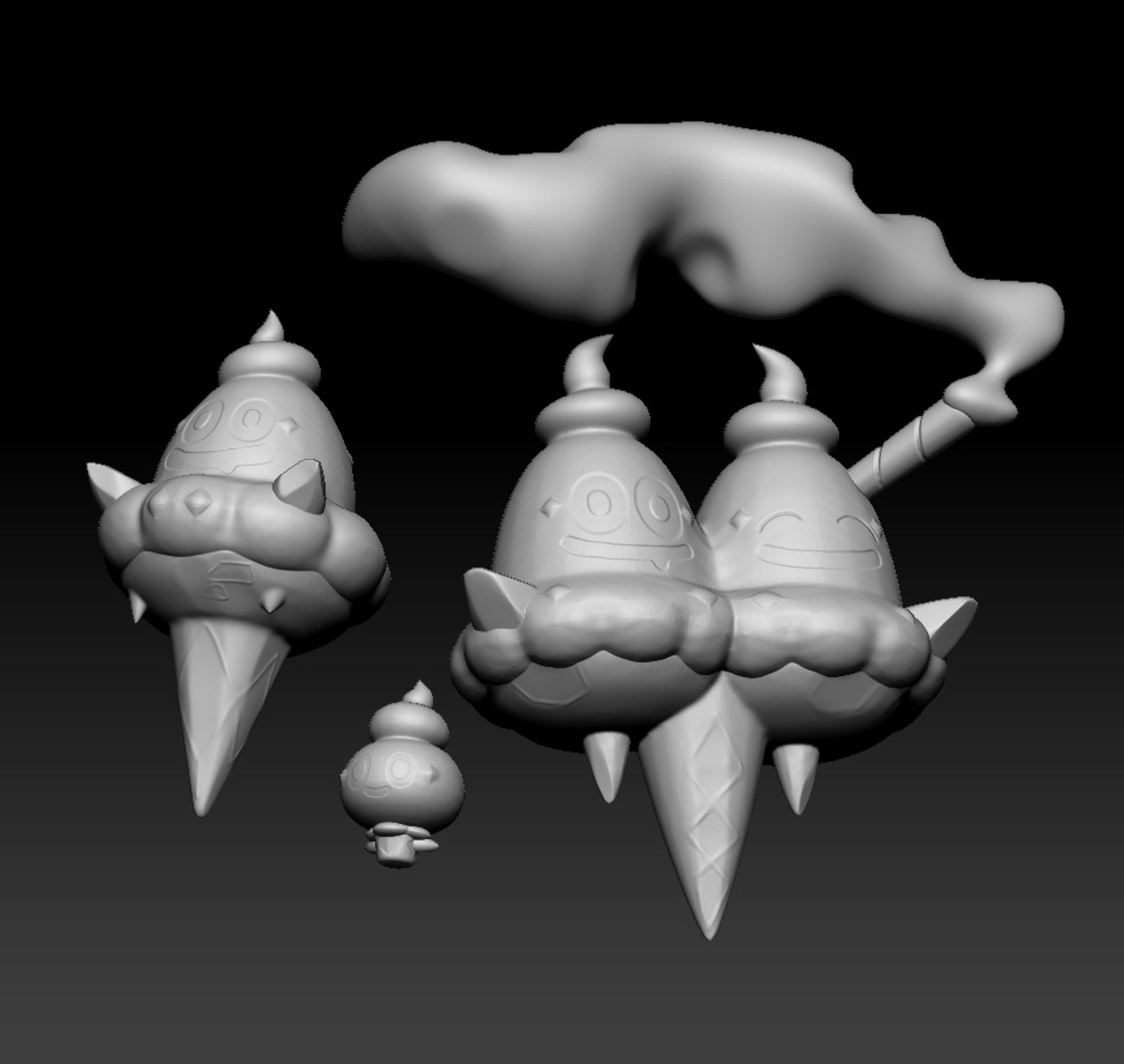 Pokemon Vanillite Vanillish Vanilluxe 3D print model_2