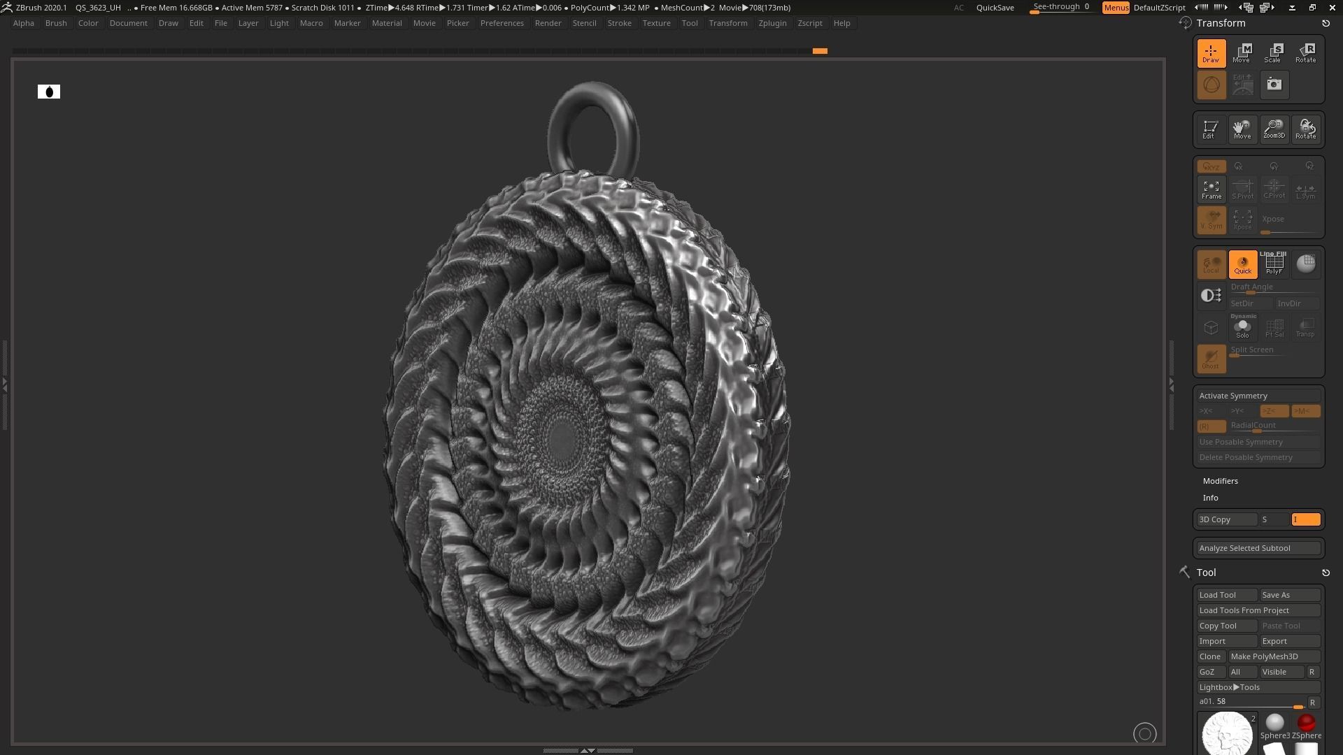 Skull Pendant 3d print model 3D print model_3