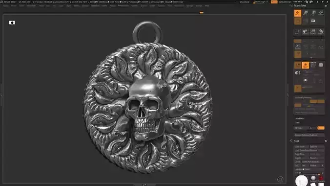 Skull Pendant 3d print model