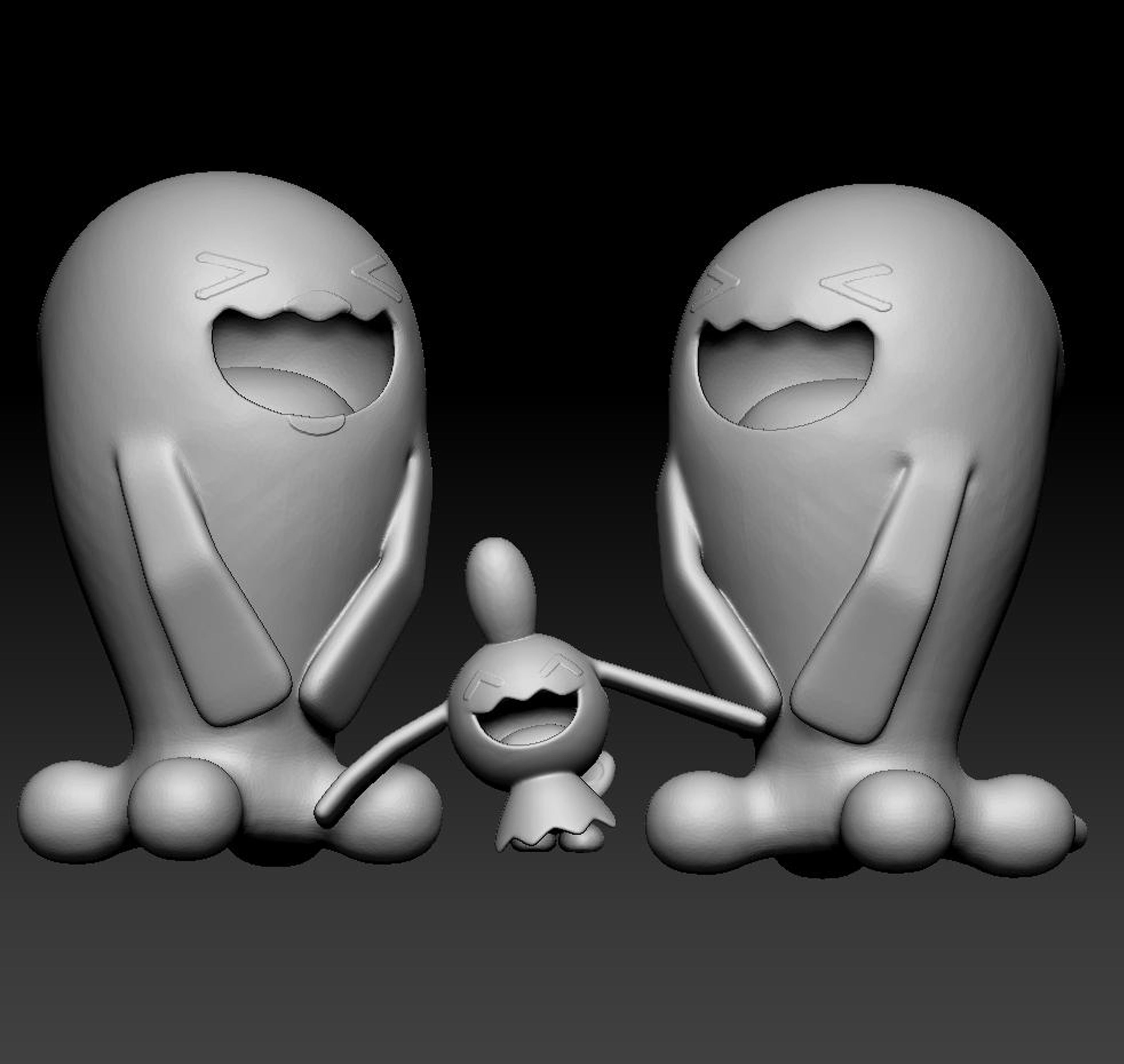 Pokemon Wynaut and Wobbuffet 3D print model_1