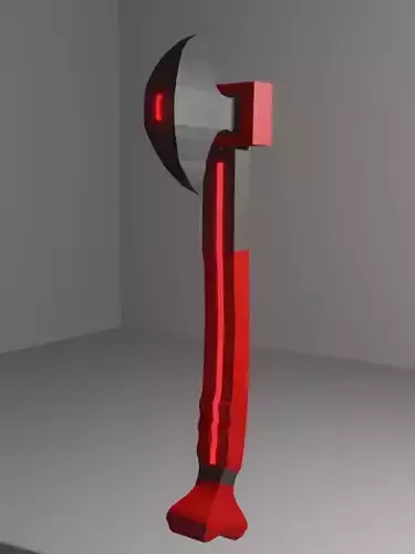 Low Poly Axe 3D Model hammer