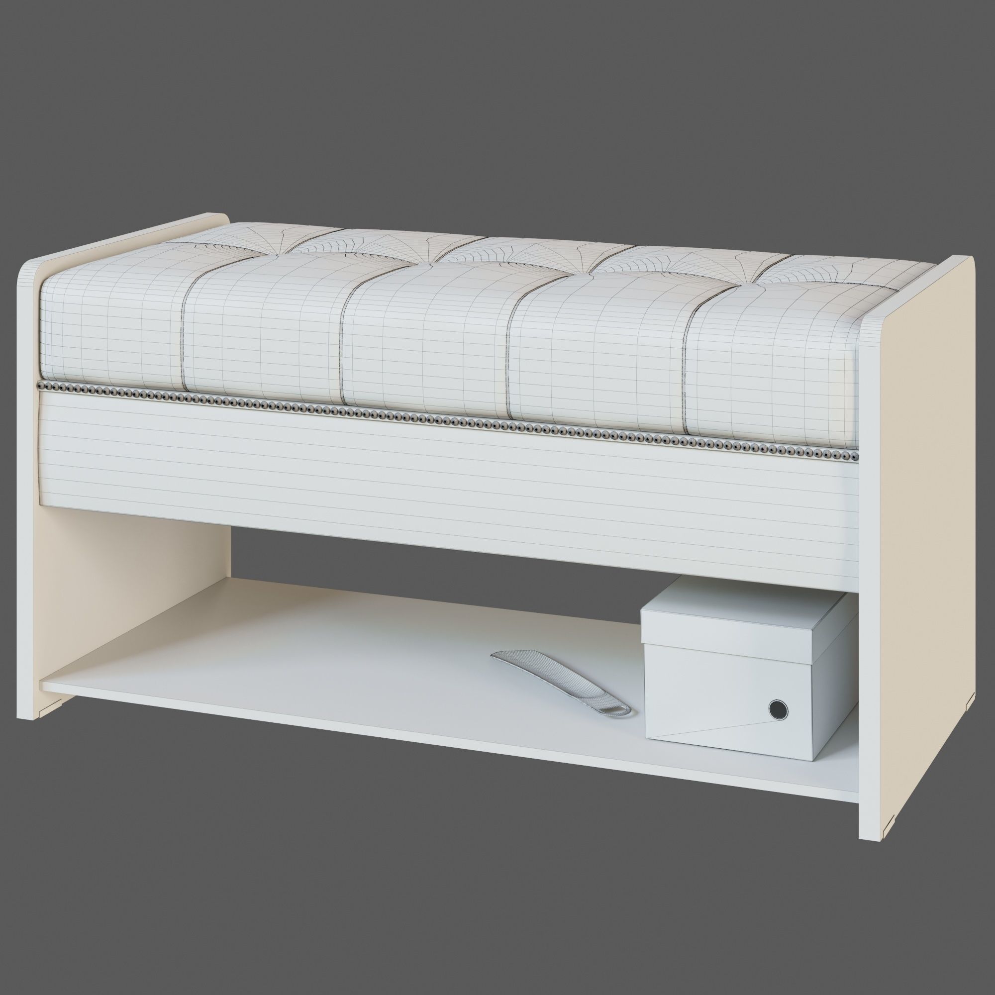 3 d model of a bench  3D model_1