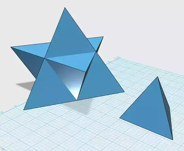 Two triangles in opposite directions