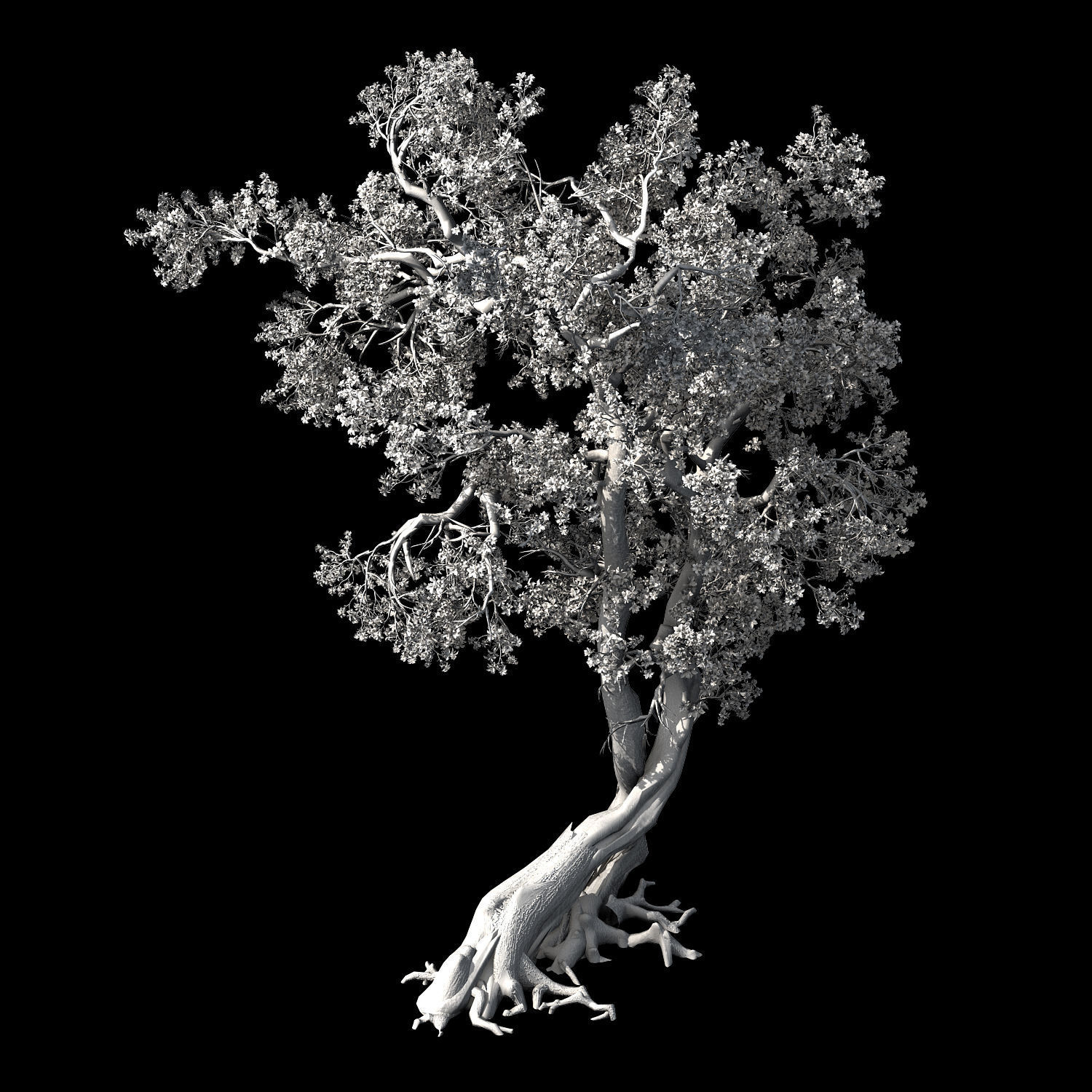 Hundred Forests-Plants-Pink Flower Tree 01 3D model_2