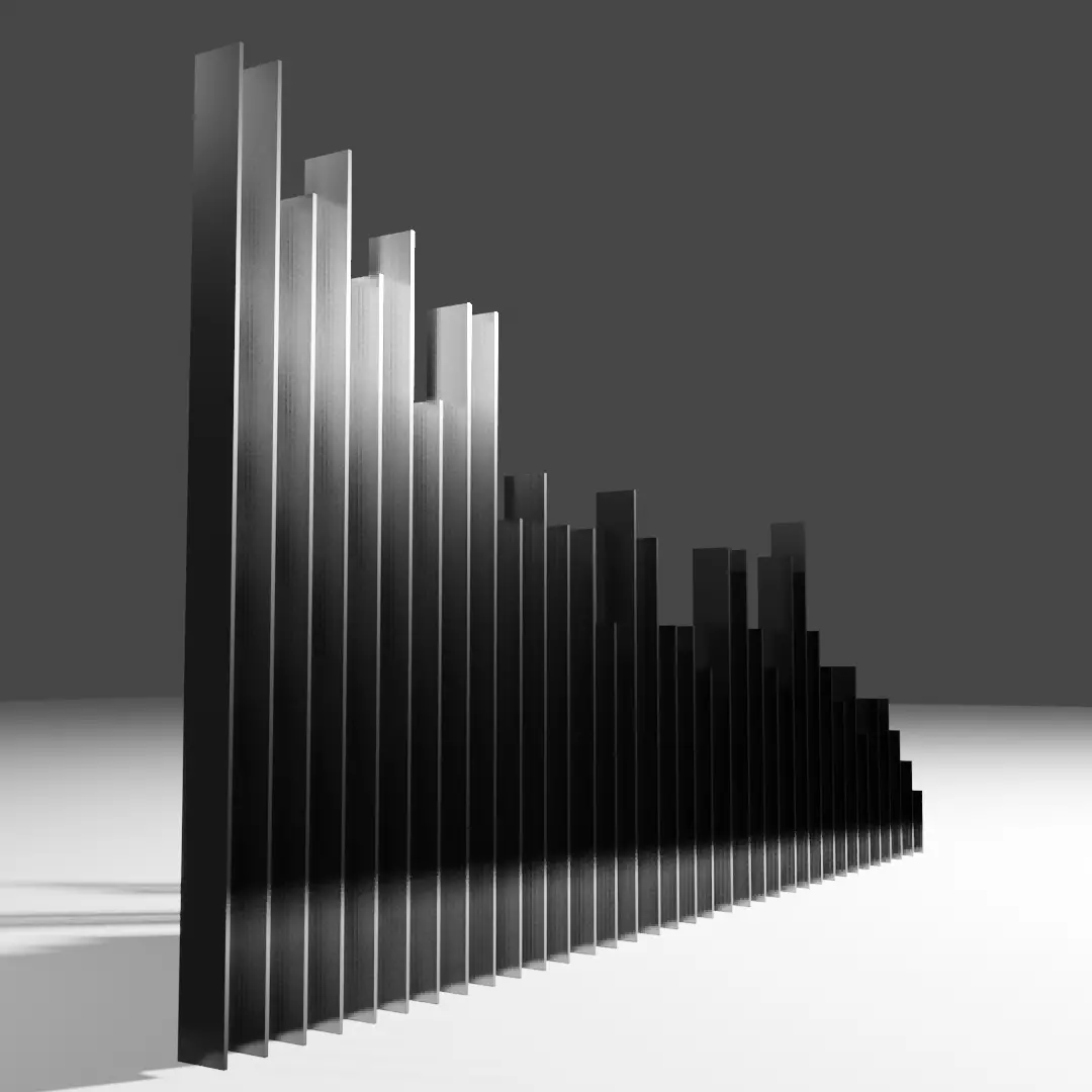Boundary Railing Low-poly 3D model