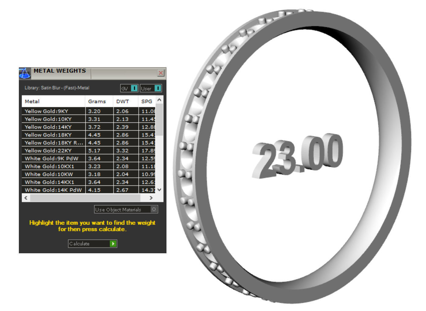 Eternity diamond ring 1row 3D print model_10