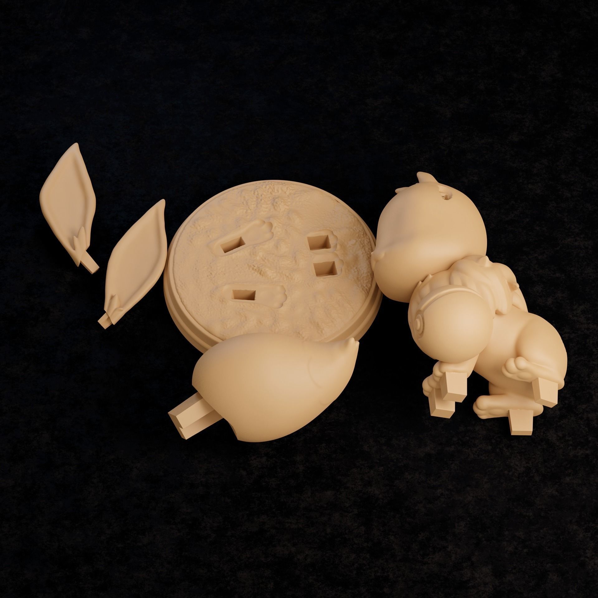 Eevee Statue 3D print model_4