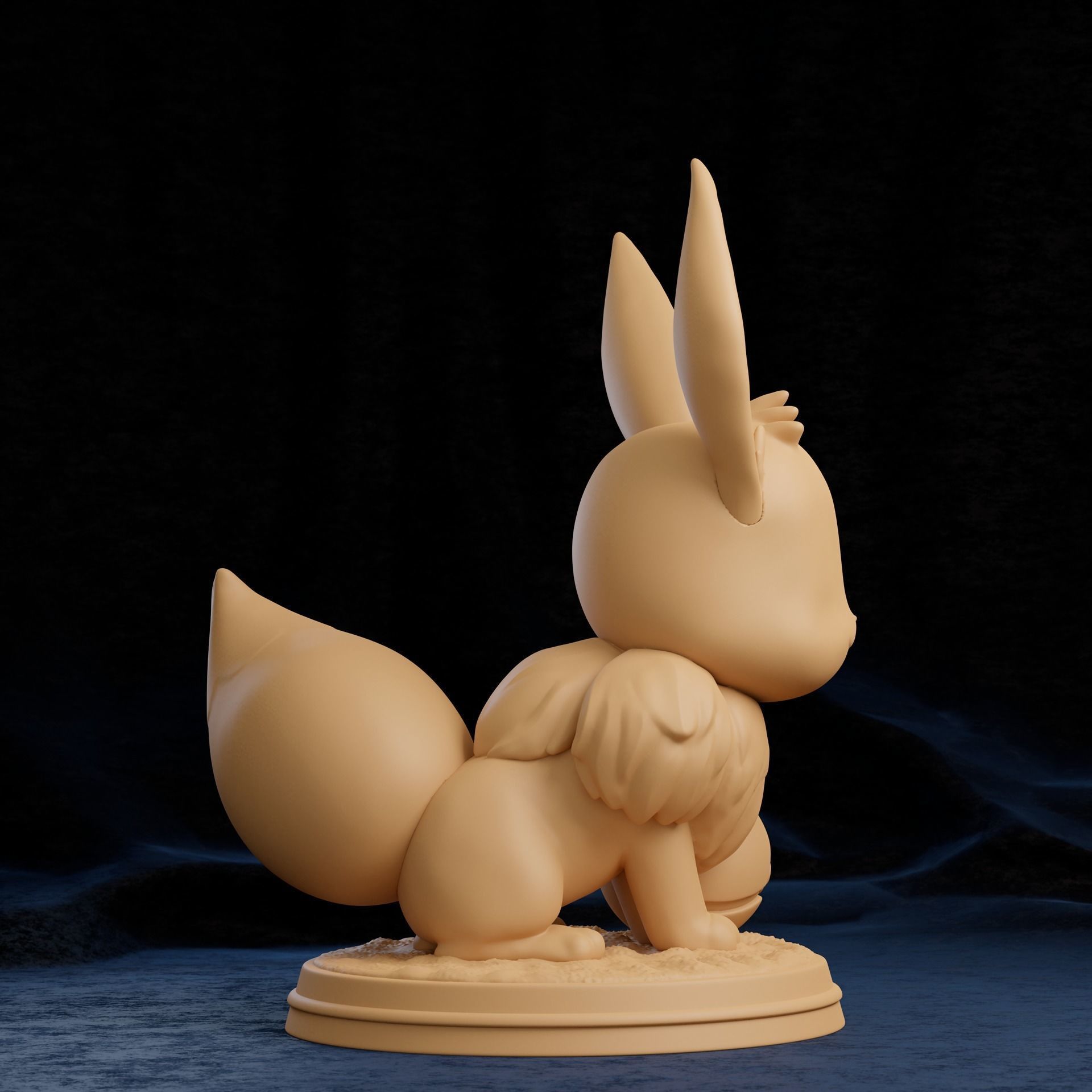 Eevee Statue 3D print model_3