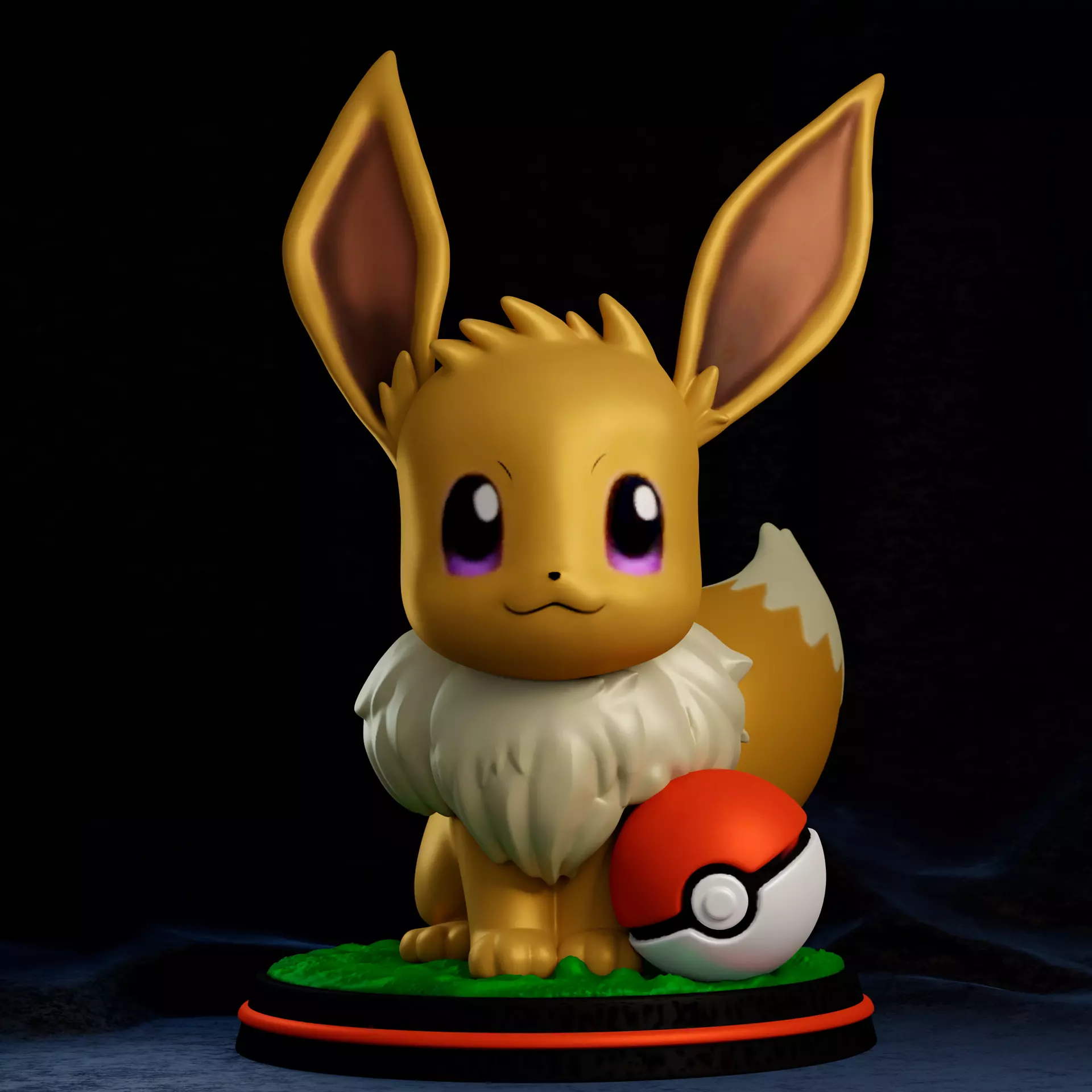 Eevee Statue 3D print model_0