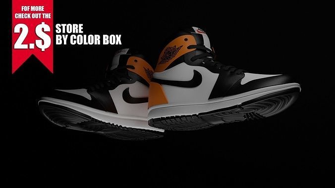 NIKE AIR JORDAN 1 - JORDAN RETRO ORANGE  3D model