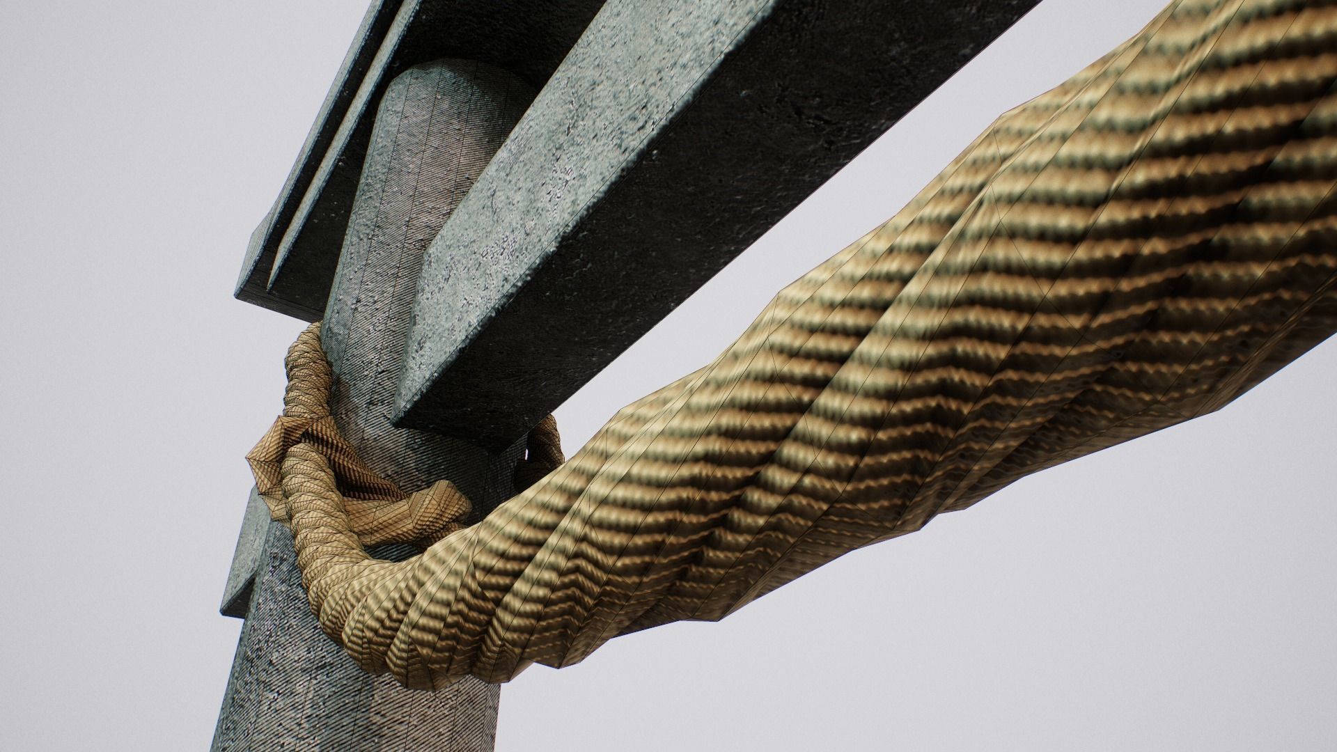 Japanese Hachiman Torii Gate - 5 Variants Low-poly 3D model_11