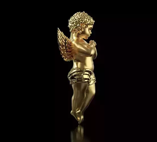 Angel gold figurine