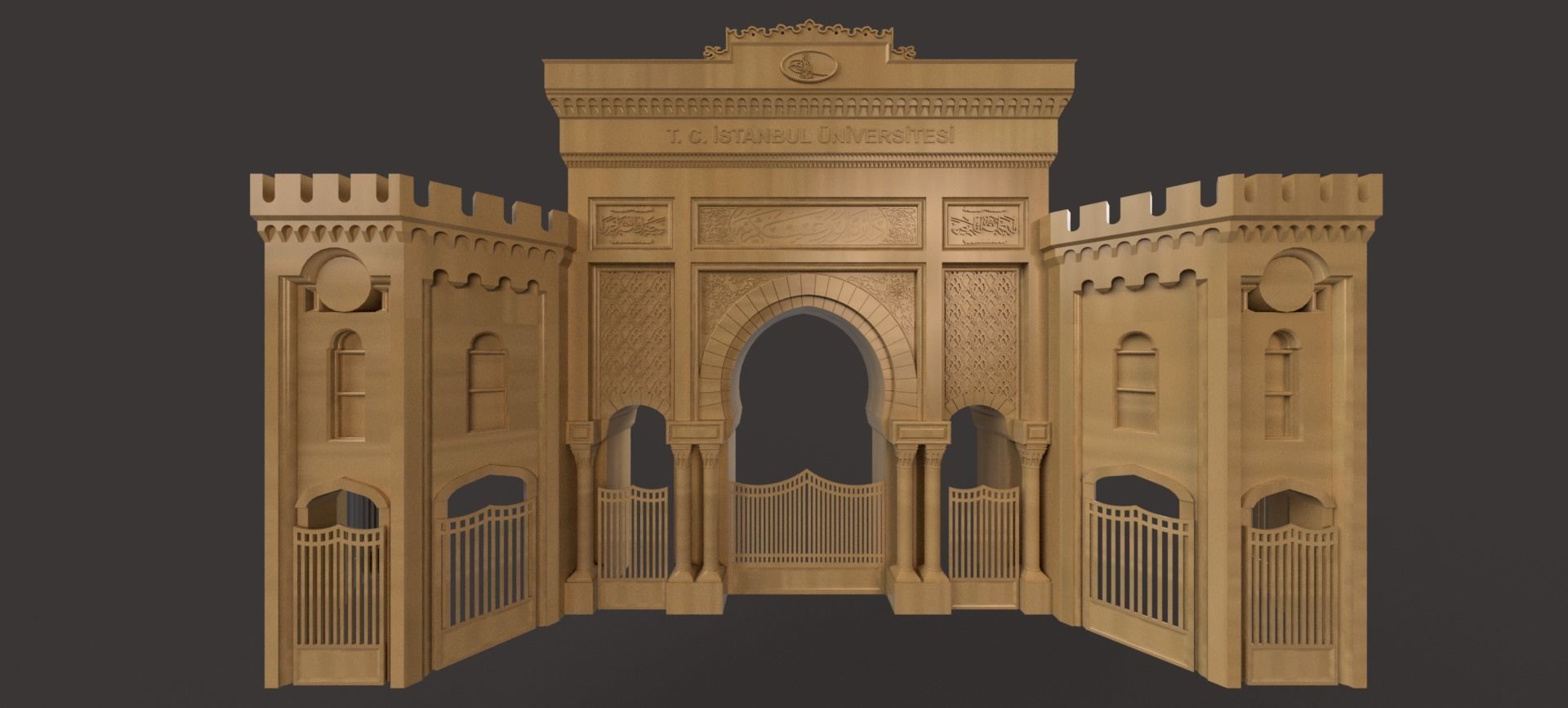 istanbul Universitesi Beyazit Kapisi istanbul university gate 3D print model_1