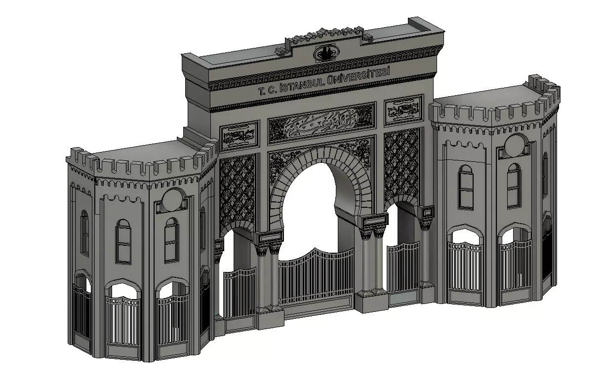 istanbul Universitesi Beyazit Kapisi istanbul university gate 3D print model_0