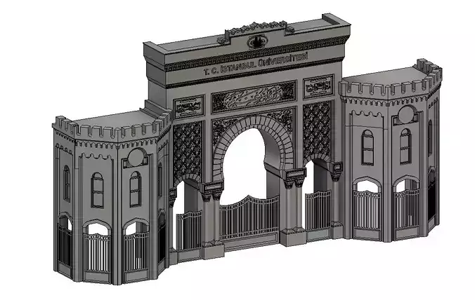istanbul Universitesi Beyazit Kapisi istanbul university gate 3D print model