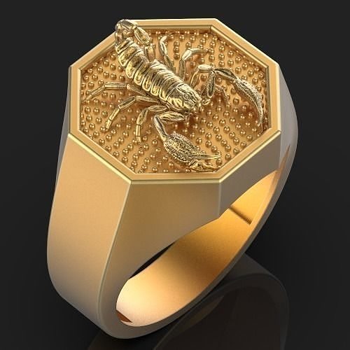 scorpion ring Silver Gold  Print 3D print model