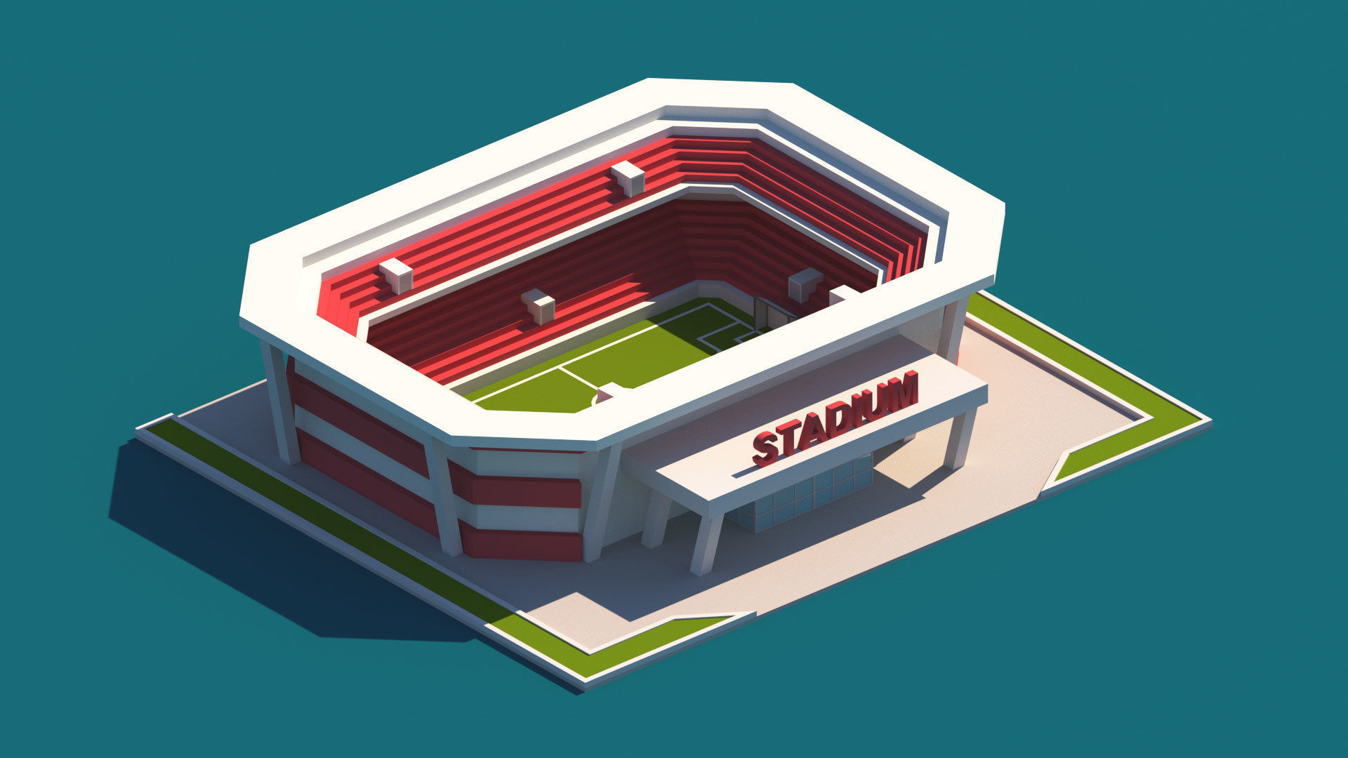 Cartoon City Pack Low-poly 3D model_15