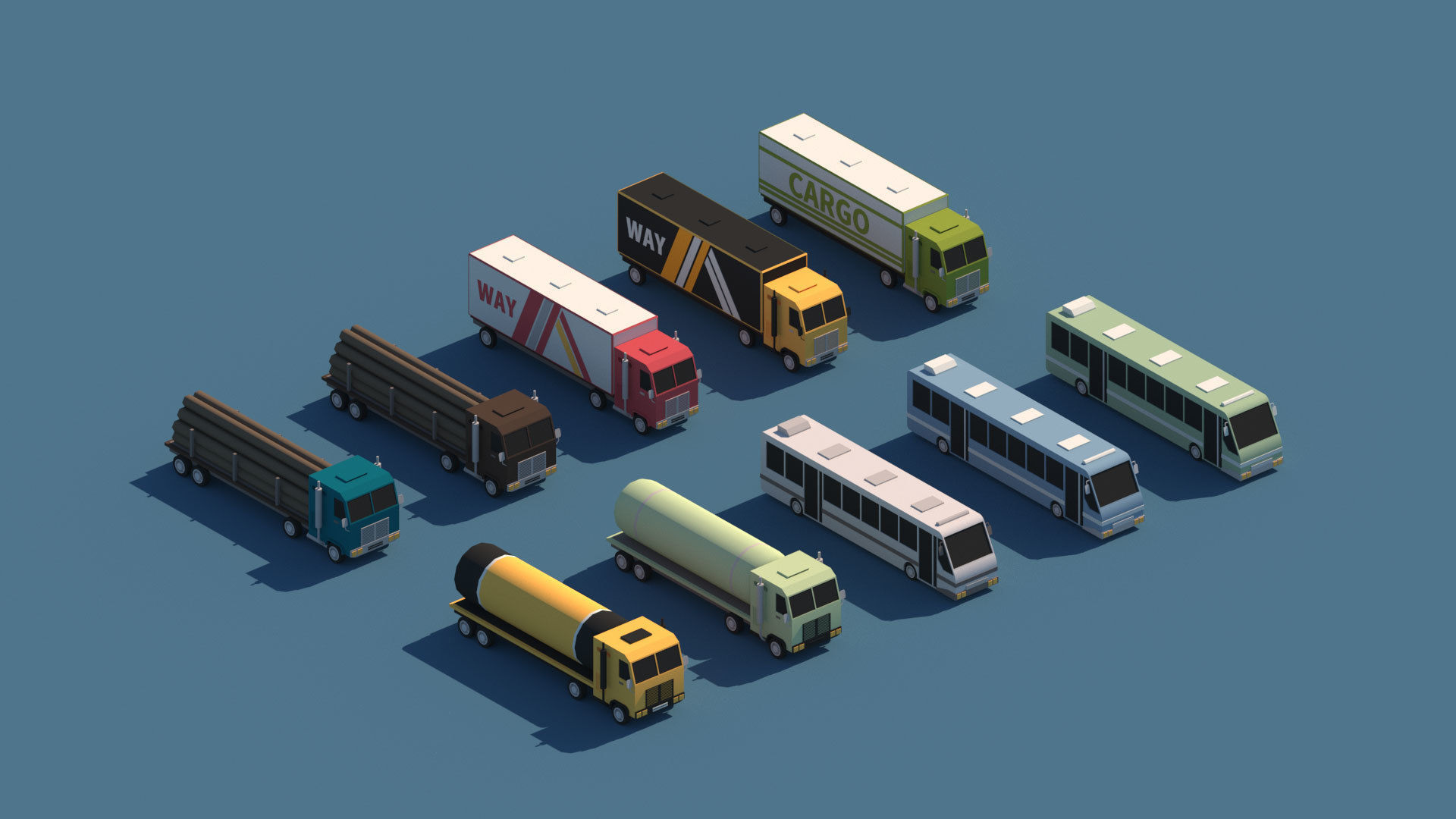 Cartoon City Pack Low-poly 3D model_20