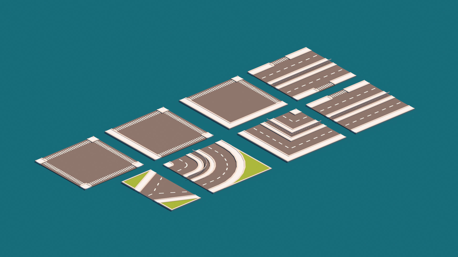 Cartoon City Pack Low-poly 3D model_10