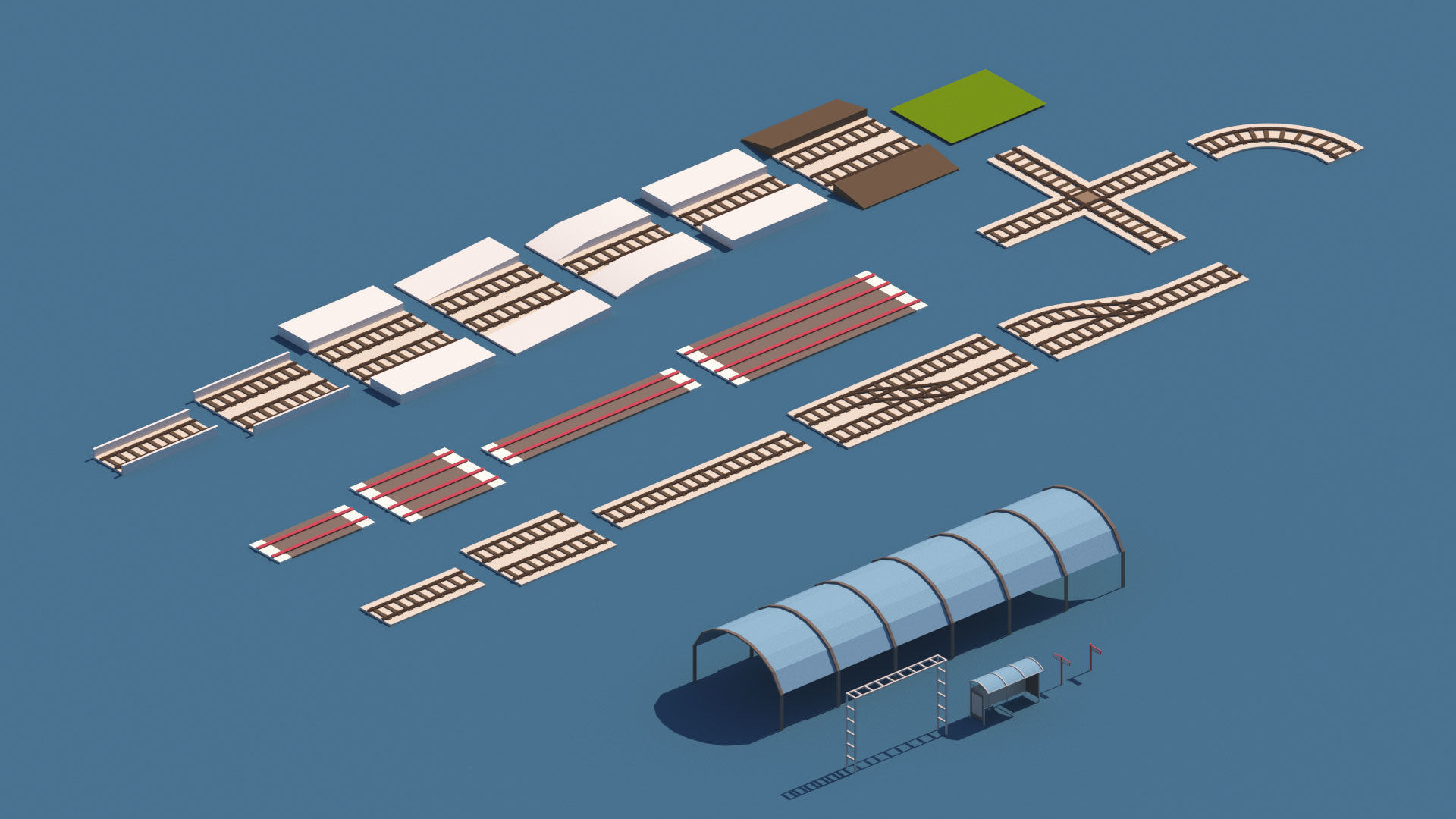 Cartoon City Pack Low-poly 3D model_23