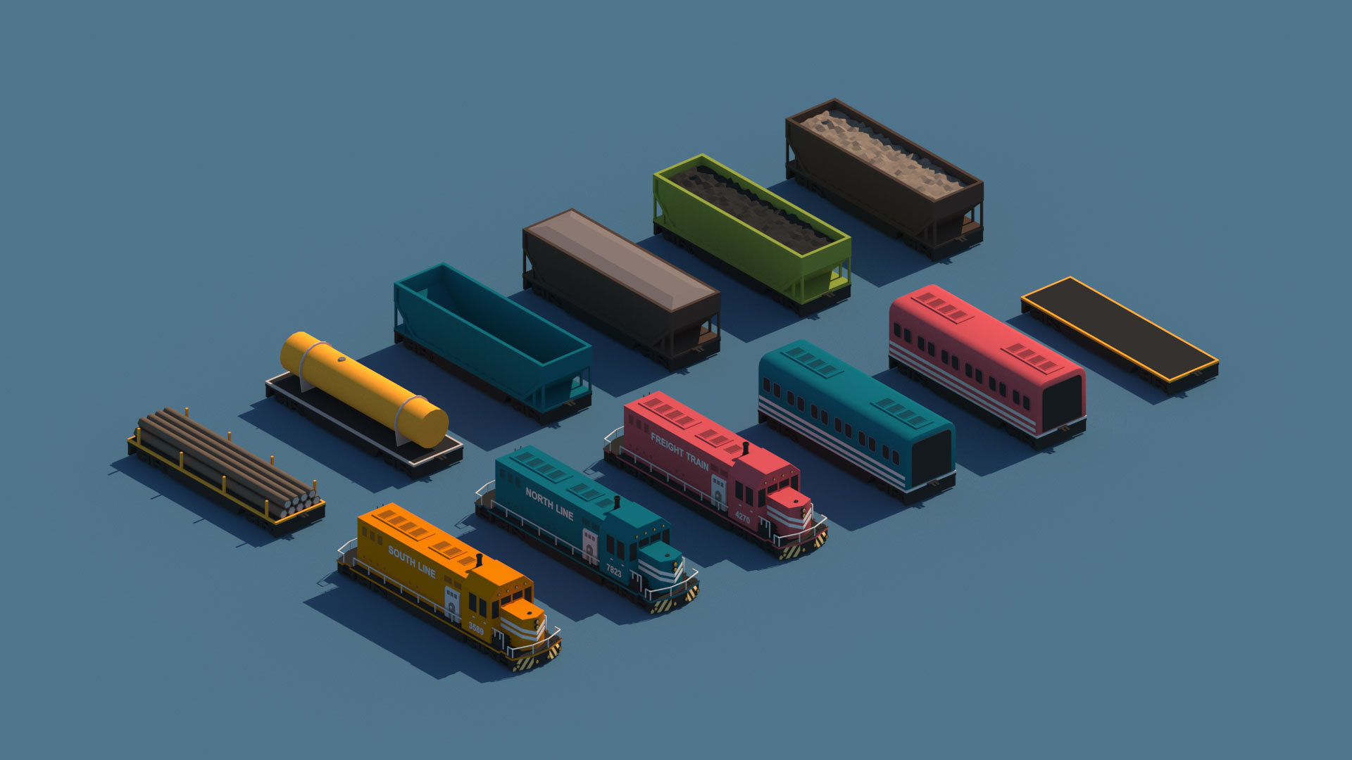 Cartoon City Pack Low-poly 3D model_21